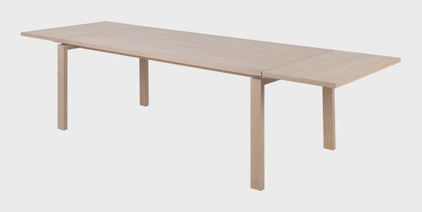 Bendt Uitschuifbare Eettafel Sharalyn Eiken, 200/250/300 x 100cm incl. Verlengblad 2 stuks - Beige
