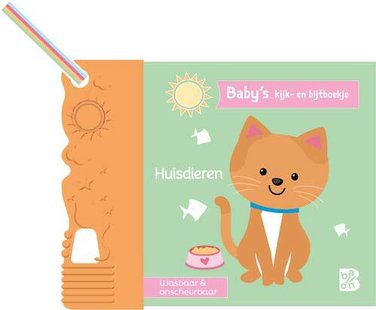 Baby's kijk- en bijtboekje: Huisdieren