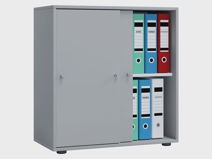 VCM Kast Lona (Schuifdeuren, Grijs, L)