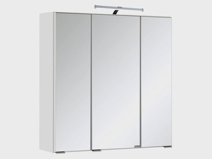 HELD Badkamer spiegelkast Bologna 3D (LED opbouwlamp, Wit, 60 cm)