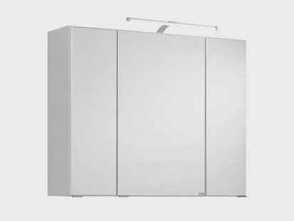 HELD Badkamer spiegelkast Bologna 3D (LED opbouwlamp, Wit, 80 cm)