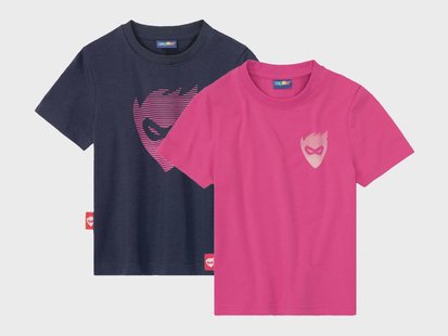 LUPILU 2 meisjes T-shirts (Roze/marine, 86/92)