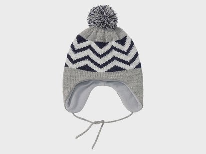 LUPILU Kinder muts (Grijs/blauw, 116/128)