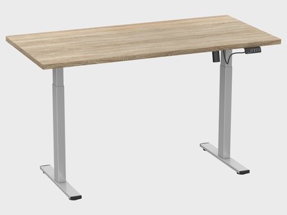 VCM Elektrisch verstelbaar bureau E-Lona (Sonoma eiken/zilver, 110 x 50 cm)