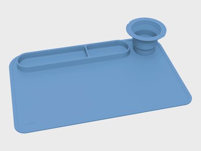 crelando Schilderblad met kwastenhouder (Blauw)