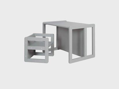 roba Kindertafel met stoel Montessori 3-in-1 (Grijs)