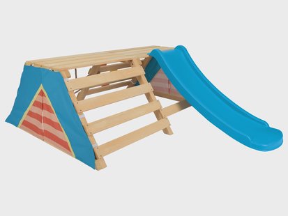 PLAYTIVE Houten speeltoestel met glijbaan
