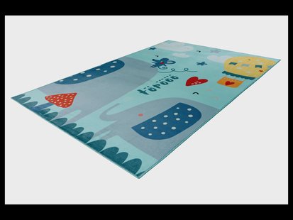 Obsession Kinder vloerkleed My Magic Kids ML 101 - 115 x 160 cm (Rechthoekig, Cute Elephant, 115 x 160 cm)