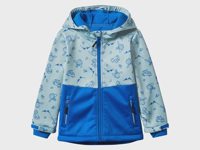 lupilu Kinder softshell jas (Lichtblauw/blauw, 110/116)