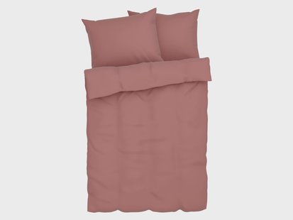 LIVARNO HOME Muslin beddengoed, met 2 kussenslopen (Lichtroze)