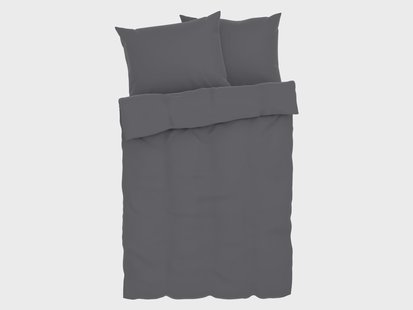 LIVARNO HOME Muslin beddengoed, met 2 kussenslopen (Grijs)