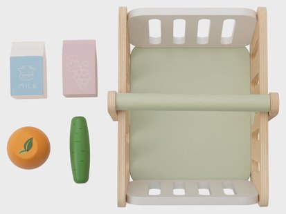 lupilu Houten speelgoedwinkel set (Boodschappenmand)