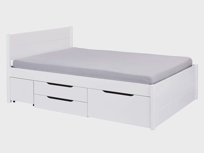 INTER LINK Functioneel bed Efetivo, met geïntegreerde nachtkastjes en lattenbodems. (160 x 200 cm)