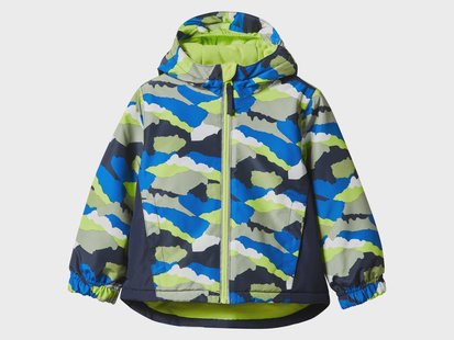 LUPILU Kinder ski-jas (blauw/navy/lime, 86/92)