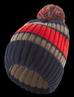 CRIVIT Gebreide muts (beige/oranje/navy, S/M)
