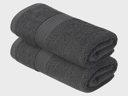 LIVARNO Handdoekenset 2-delig - 100 x 50 cm (Grijs)