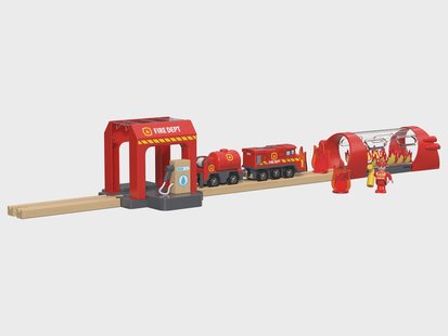 lupilu Houten treinset (Brandweer)