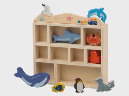 LUPILU Houten speeldoos met dieren (Zeedieren)