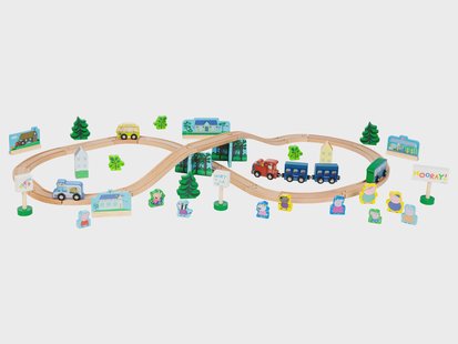Houten treinset Peppa Pig