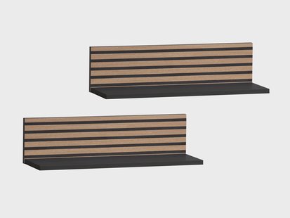 Schildmeyer Set van 2 wandplanken Ryker (Matzwart)