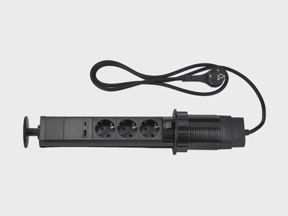 TRONIC Stekkerdoos (Tafelstekkerdoos, Zwart)