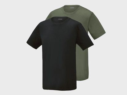 PARKSIDE Set van 2 heren T-shirts (Zwart/groen, S)
