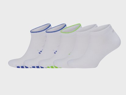 CRIVIT 5 Paar sportsokken (wit/blauw/groen, 43-46)