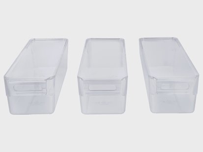 SILVERCREST Koelkastorganizers met deksel - 3 bakjes - 1,8 L