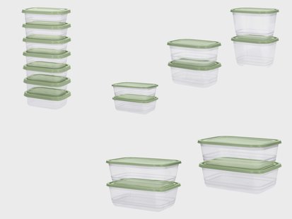 SILVERCREST Vershoudbakjes met deksel - 17-delig (Mint)