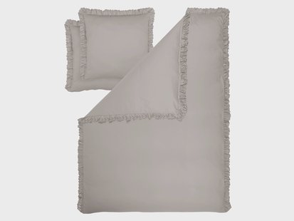 LIVARNO Satijnen dekbedovertrek 200 x 200 cm (Grijs)