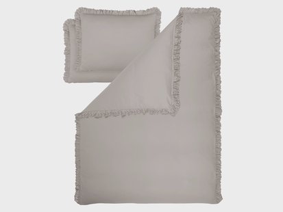 LIVARNO Microvezel-satijnen beddengoed, 240 x 220 cm. (Grijs)