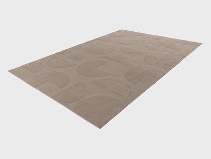 KAYOOM Vloerkleed Niburi 100 - laagpolig & moderne glans (425, Taupe, 80 x 150 cm)