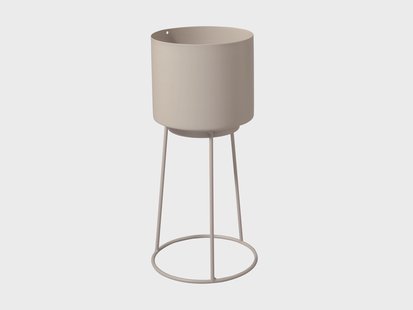 LIVARNO Bloempot met onderstel 1 L (Beige)
