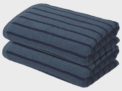 LIVARNO Set van 2 handdoeken 50 x 100 cm - 450 gsm (Blauw)