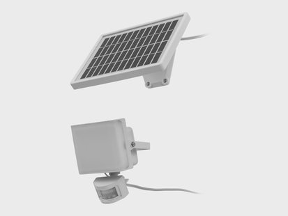 LIVARNO LED-buitenlamp met bewegingsmelder - op zonne-energie (Wit)