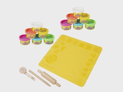 roba x Play-Doh Speelset - inclusief klei en houten gereedschap (groot (incl. 12x boetseerklei))