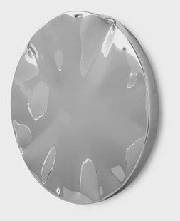 HKliving Wandobject Dent Ø68cm - Chroom - Rond