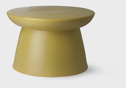 HKliving Bijzettafel Earthenware Keramiek, 49cm - Groen - Rond