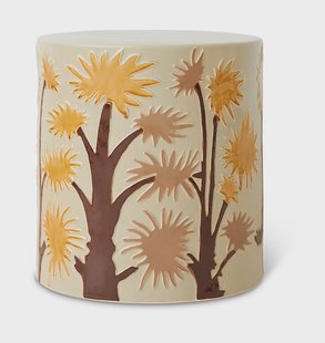 HKliving Ronde Bijzettafel Earthenware Keramiek, Ø40cm - Naturel