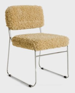 HKliving Eetkamerstoel Endless Poodle stof - Goud