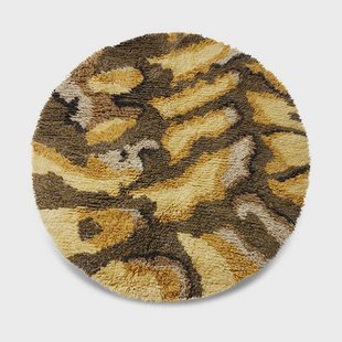 HKliving Rond Vloerkleed Fluffy Wol, Ø145cm - Dunes