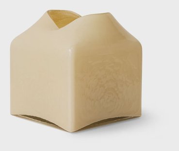 HKliving Vaas Forma Glas, 21cm - Crème