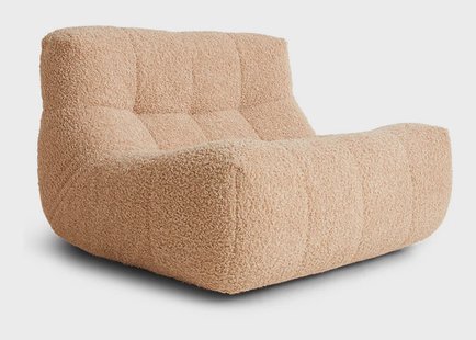 HKliving Fauteuil Lazy Bouclé - Beige