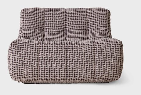 HKliving Fauteuil Lazy Lobby-stof - Bruin