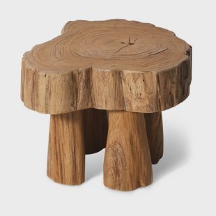HKliving Krukje Log Teakhout, Ø46cm - Naturel