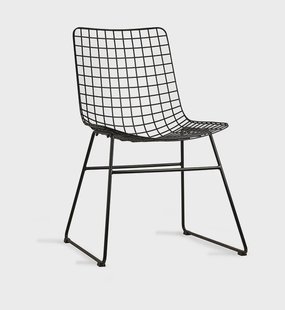 HKliving Eetkamerstoel Metal Metaal - Zwart
