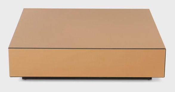 HKliving Salontafel Mirror Glas, 80 x 55cm - Smokey Brown