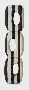 HKliving Sculptuur Monochrome Gevlochten palm, 99cm - Zwart/Wit