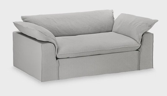 HKliving Hoes voor Bank Nomad 204cm, Corduroy Rib - Crème