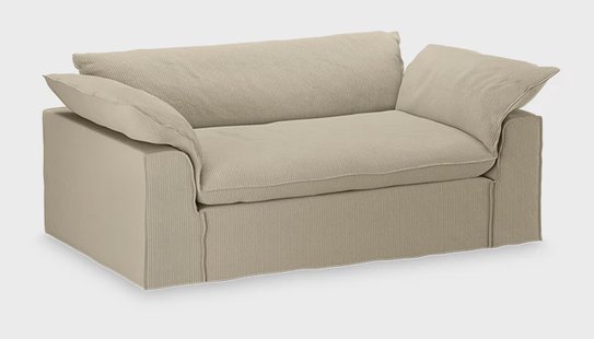 HKliving Hoes voor Bank Nomad Corduroy Rib, 204cm - Hay